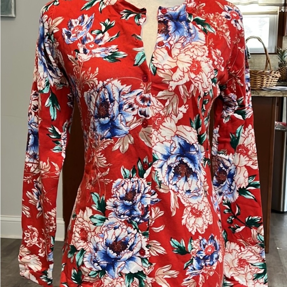 🌼Brand New Isaac Mizrahi China Print Floral Cardigan size XXS BEAUTIFUL!!!🌸💕 - Picture 7 of 7